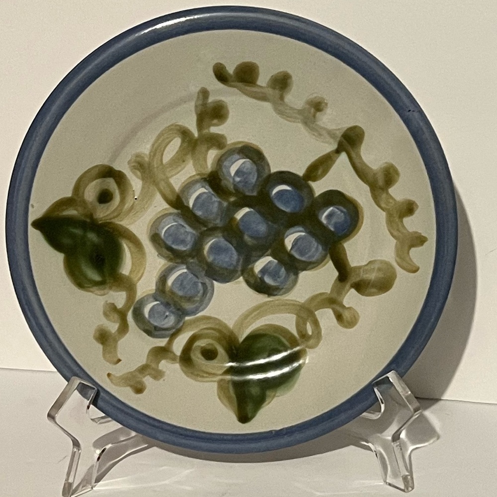 Vintage Blue a and Plate by Louisville Stoneware
